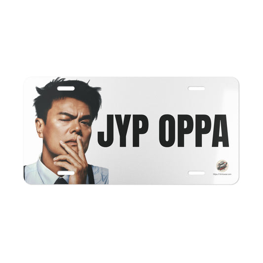 Custom JYP OPPA Vanity License Plate – Personalized K-Pop Decor