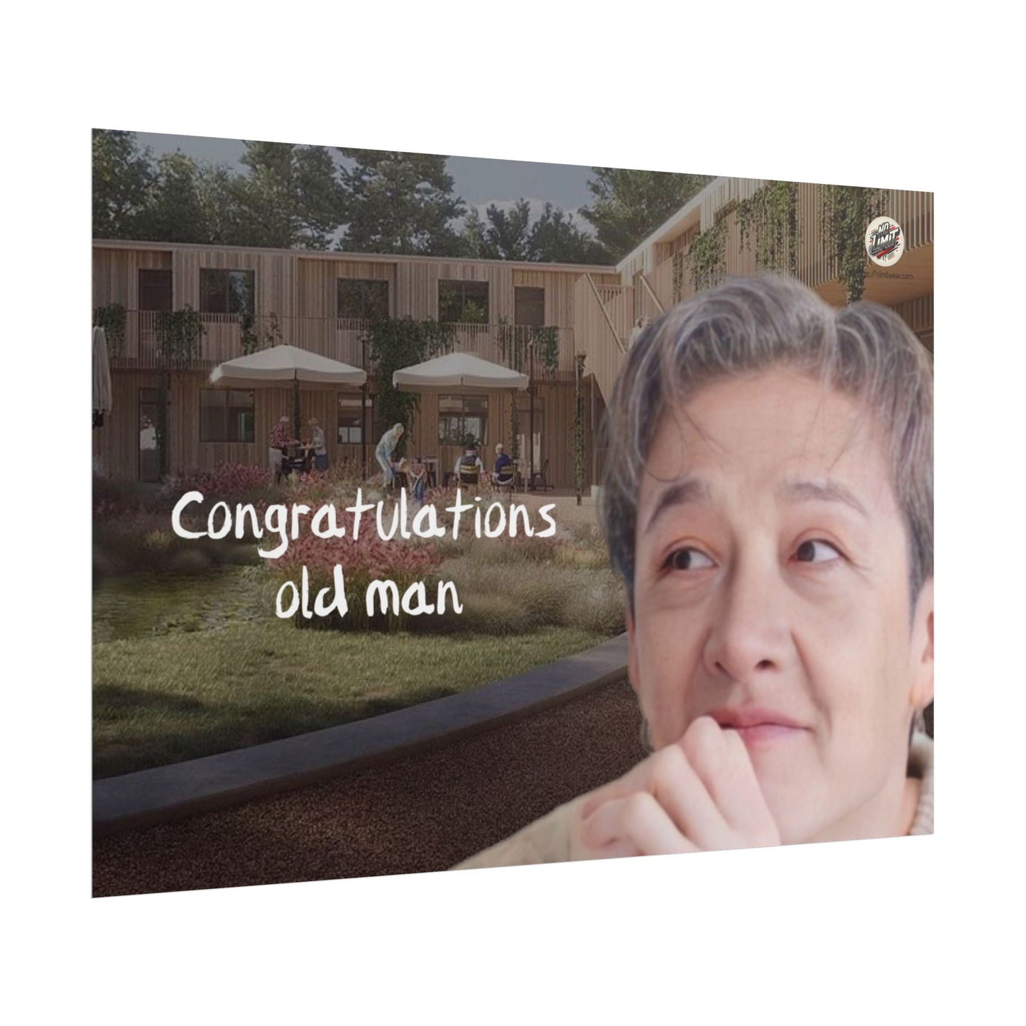 Congratulations Old Man Rolled Poster - Perfect for Birthday Celebrations & Retirement